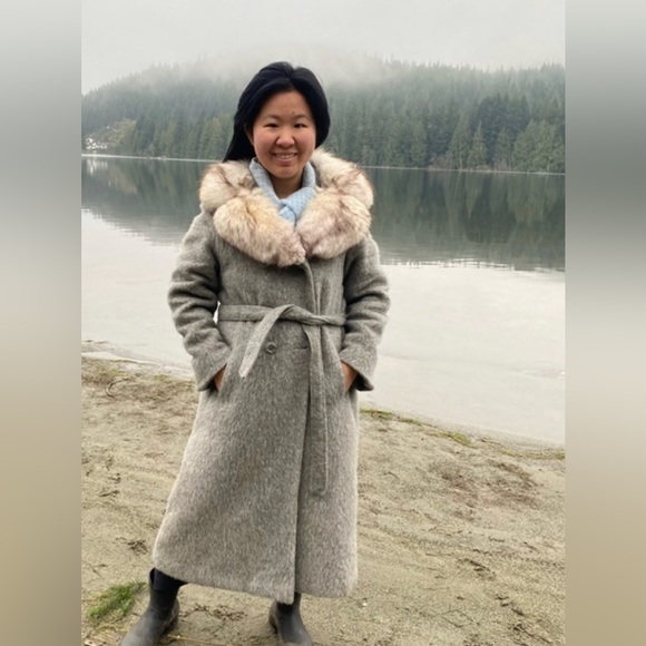 Pure Mohair Wool Penny Lane Coat/ Union made / Fox Fur / Luxury vintage - Picture 3 of 11